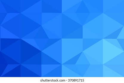 Blue polygonal illustration, which consist of triangles. Geometric background in Origami style with gradient. Triangular design for your business.