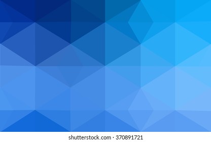 Blue polygonal illustration, which consist of triangles. Geometric background in Origami style with gradient. Triangular design for your business.