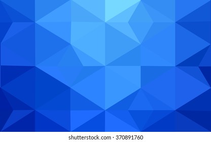 Blue polygonal illustration, which consist of triangles. Geometric background in Origami style with gradient. Triangular design for your business.