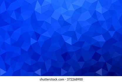 Blue polygonal illustration, which consist of triangles. Geometric background in Origami style with gradient. Triangular design for your business.