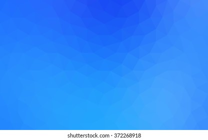 Blue polygonal illustration, which consist of triangles. Geometric background in Origami style with gradient. Triangular design for your business.