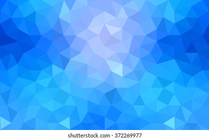 Blue polygonal illustration, which consist of triangles. Geometric background in Origami style with gradient. Triangular design for your business.