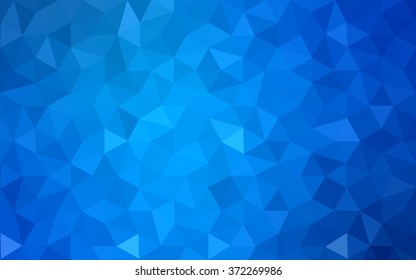 Blue polygonal illustration, which consist of triangles. Geometric background in Origami style with gradient. Triangular design for your business.