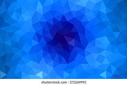 Blue polygonal illustration, which consist of triangles. Geometric background in Origami style with gradient. Triangular design for your business.