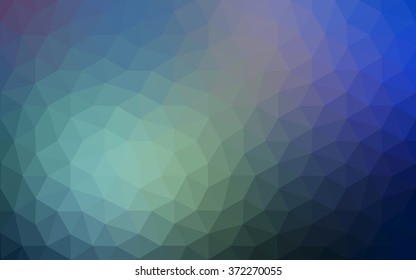Blue polygonal illustration, which consist of triangles. Geometric background in Origami style with gradient. Triangular design for your business.