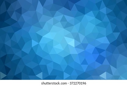 Blue polygonal illustration, which consist of triangles. Geometric background in Origami style with gradient. Triangular design for your business.