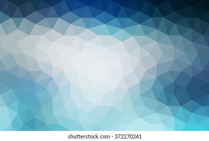 Blue polygonal illustration, which consist of triangles. Geometric background in Origami style with gradient. Triangular design for your business.