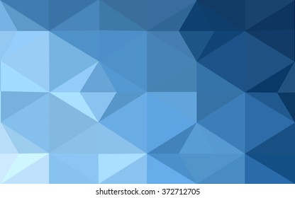 Blue polygonal illustration, which consist of triangles. Geometric background in Origami style with gradient. Triangular design for your business.