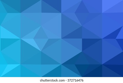 Blue polygonal illustration, which consist of triangles. Geometric background in Origami style with gradient. Triangular design for your business.