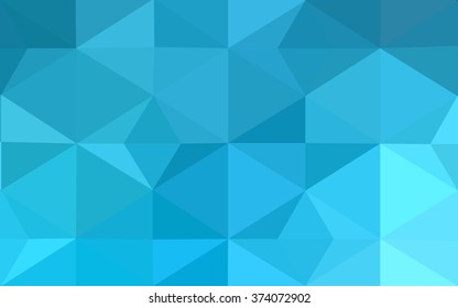 Blue polygonal illustration, which consist of triangles. Geometric background in Origami style with gradient. Triangular design for your business.