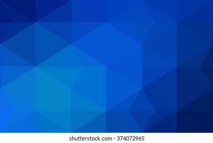 Blue polygonal illustration, which consist of triangles. Geometric background in Origami style with gradient. Triangular design for your business.