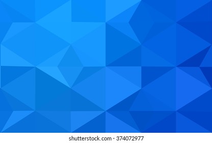 Blue polygonal illustration, which consist of triangles. Geometric background in Origami style with gradient. Triangular design for your business.
