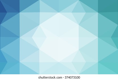 Blue polygonal illustration, which consist of triangles. Geometric background in Origami style with gradient. Triangular design for your business.