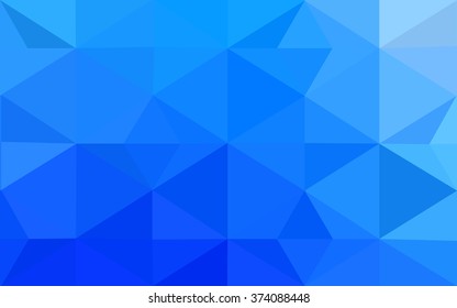 Blue polygonal illustration, which consist of triangles. Geometric background in Origami style with gradient. Triangular design for your business.