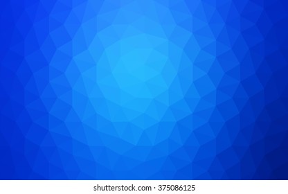 Blue polygonal illustration, which consist of triangles. Geometric background in Origami style with gradient. Triangular design for your business.