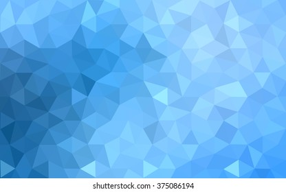 Blue polygonal illustration, which consist of triangles. Geometric background in Origami style with gradient. Triangular design for your business.