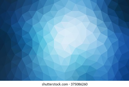 Blue polygonal illustration, which consist of triangles. Geometric background in Origami style with gradient. Triangular design for your business.