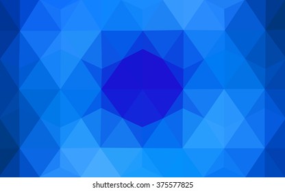 Blue polygonal illustration, which consist of triangles. Geometric background in Origami style with gradient. Triangular design for your business.