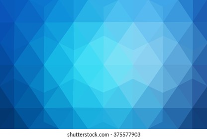 Blue polygonal illustration, which consist of triangles. Geometric background in Origami style with gradient. Triangular design for your business.