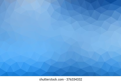 Blue polygonal illustration, which consist of triangles. Geometric background in Origami style with gradient. Triangular design for your business.