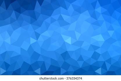 Blue polygonal illustration, which consist of triangles. Geometric background in Origami style with gradient. Triangular design for your business.