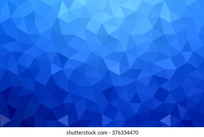 Blue polygonal illustration, which consist of triangles. Geometric background in Origami style with gradient. Triangular design for your business.