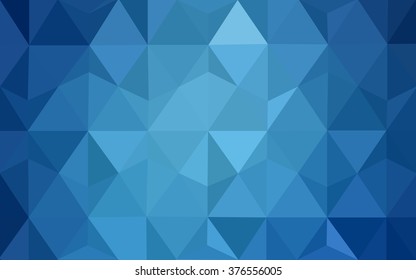 Blue polygonal illustration, which consist of triangles. Geometric background in Origami style with gradient. Triangular design for your business.