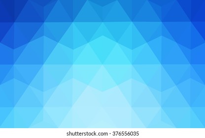 Blue polygonal illustration, which consist of triangles. Geometric background in Origami style with gradient. Triangular design for your business.