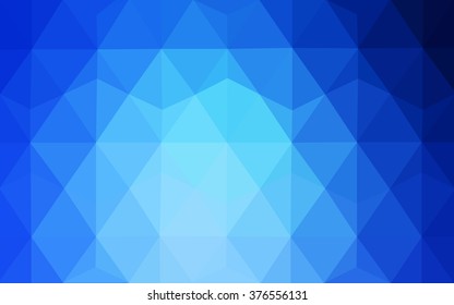Blue polygonal illustration, which consist of triangles. Geometric background in Origami style with gradient. Triangular design for your business.