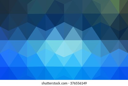 Blue polygonal illustration, which consist of triangles. Geometric background in Origami style with gradient. Triangular design for your business.