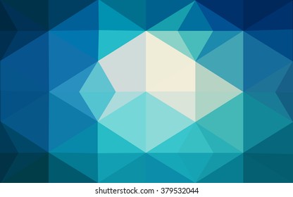 Blue polygonal illustration, which consist of triangles. Geometric background in Origami style with gradient. Triangular design for your business.
