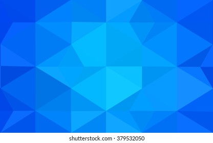Blue polygonal illustration, which consist of triangles. Geometric background in Origami style with gradient. Triangular design for your business.
