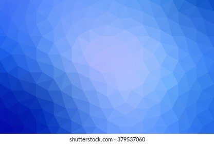 Blue polygonal illustration, which consist of triangles. Geometric background in Origami style with gradient. Triangular design for your business.