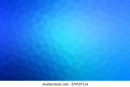 Blue polygonal illustration, which consist of triangles. Geometric background in Origami style with gradient. Triangular design for your business.