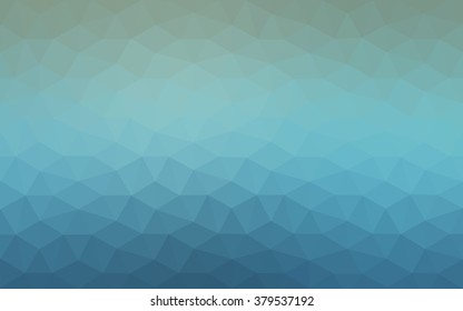 Blue polygonal illustration, which consist of triangles. Geometric background in Origami style with gradient. Triangular design for your business.