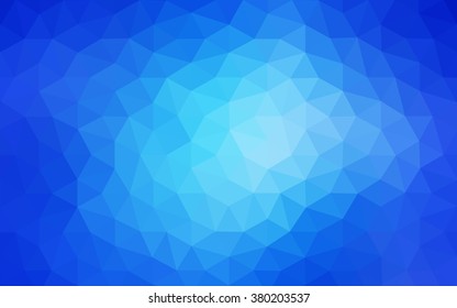 Blue polygonal illustration, which consist of triangles. Geometric background in Origami style with gradient. Triangular design for your business.