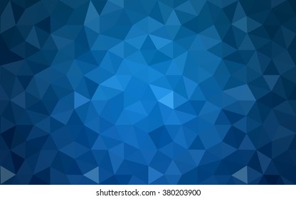Blue polygonal illustration, which consist of triangles. Geometric background in Origami style with gradient. Triangular design for your business.
