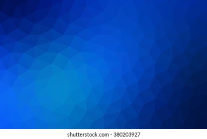 Blue polygonal illustration, which consist of triangles. Geometric background in Origami style with gradient. Triangular design for your business.