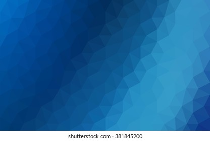 Blue polygonal illustration, which consist of triangles. Geometric background in Origami style with gradient. Triangular design for your business.