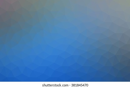 Blue polygonal illustration, which consist of triangles. Geometric background in Origami style with gradient. Triangular design for your business.