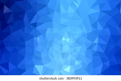 Blue polygonal illustration, which consist of triangles. Geometric background in Origami style with gradient. Triangular design for your business.