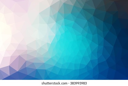 Blue polygonal illustration, which consist of triangles. Geometric background in Origami style with gradient. Triangular design for your business.