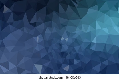 Blue polygonal illustration, which consist of triangles. Geometric background in Origami style with gradient. Triangular design for your business.