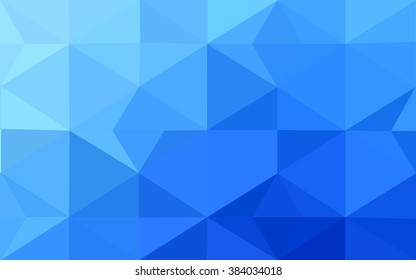 Blue polygonal illustration, which consist of triangles. Geometric background in Origami style with gradient. Triangular design for your business.