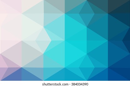 Blue polygonal illustration, which consist of triangles. Geometric background in Origami style with gradient. Triangular design for your business.