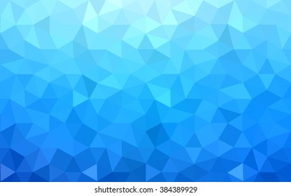 Blue polygonal illustration, which consist of triangles. Geometric background in Origami style with gradient. Triangular design for your business.