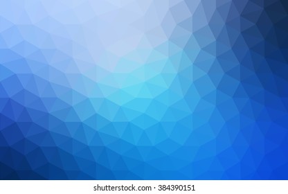 Blue polygonal illustration, which consist of triangles. Geometric background in Origami style with gradient. Triangular design for your business.