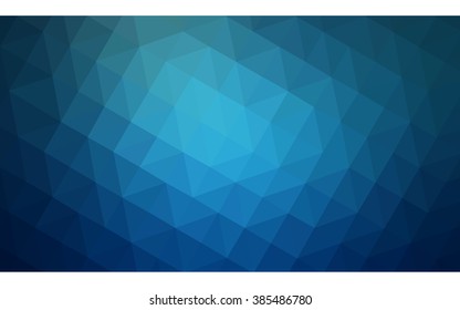 Blue polygonal illustration, which consist of triangles. Geometric background in Origami style with gradient. Triangular design for your business.