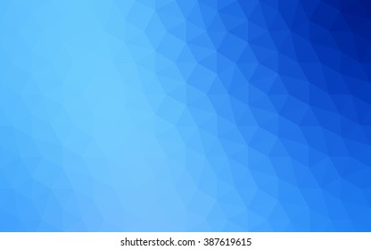 Blue polygonal illustration, which consist of triangles. Geometric background in Origami style with gradient. Triangular design for your business.