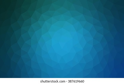 Blue polygonal illustration, which consist of triangles. Geometric background in Origami style with gradient. Triangular design for your business.